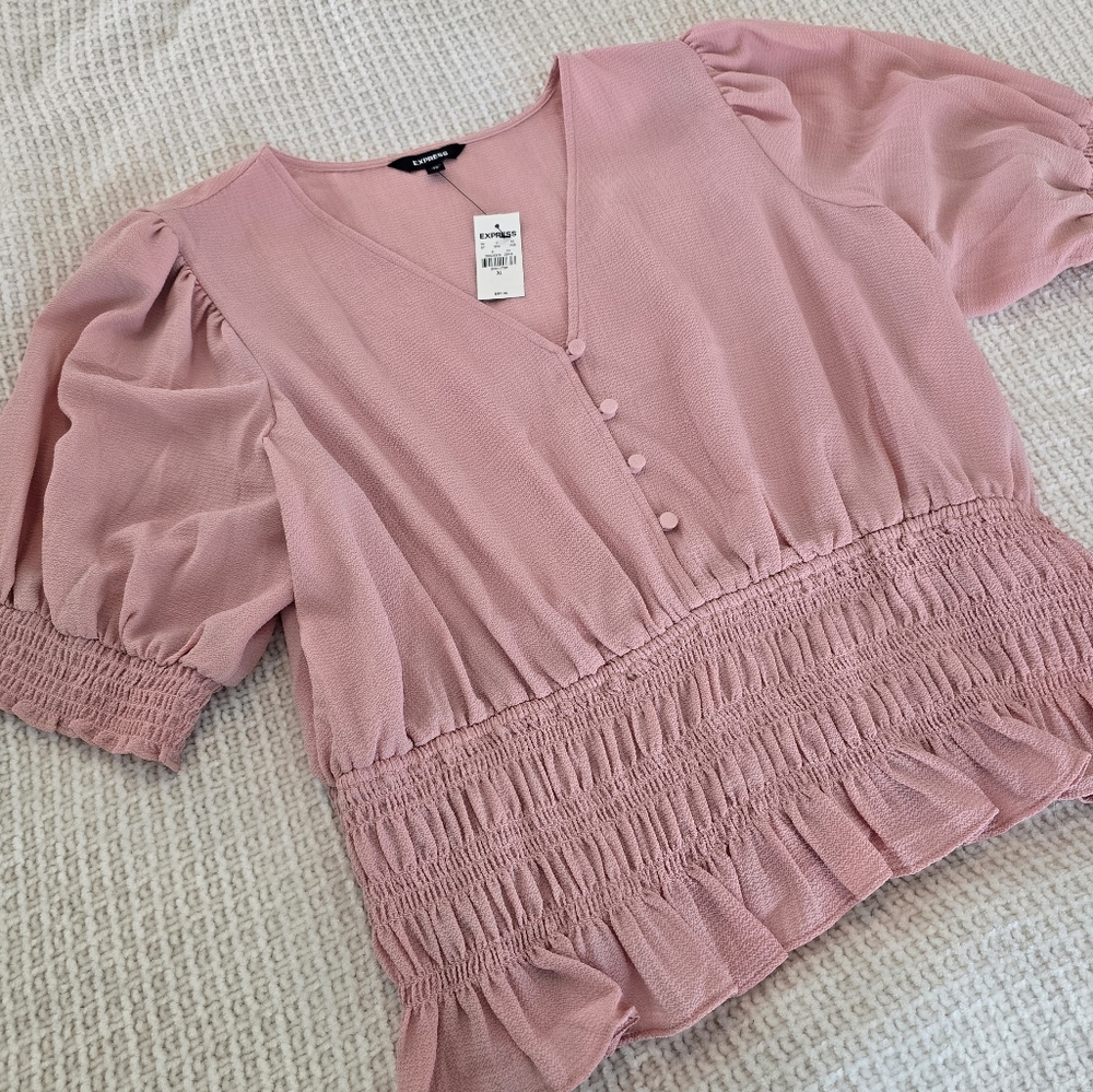 Express - NWT - Elegant Light Pink Women's Top - Size XL